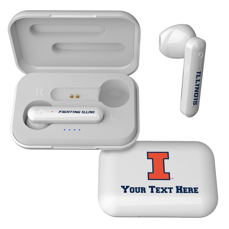 University of Illinois Fighting Illini Personalized Insignia Wireless TWS Earbuds