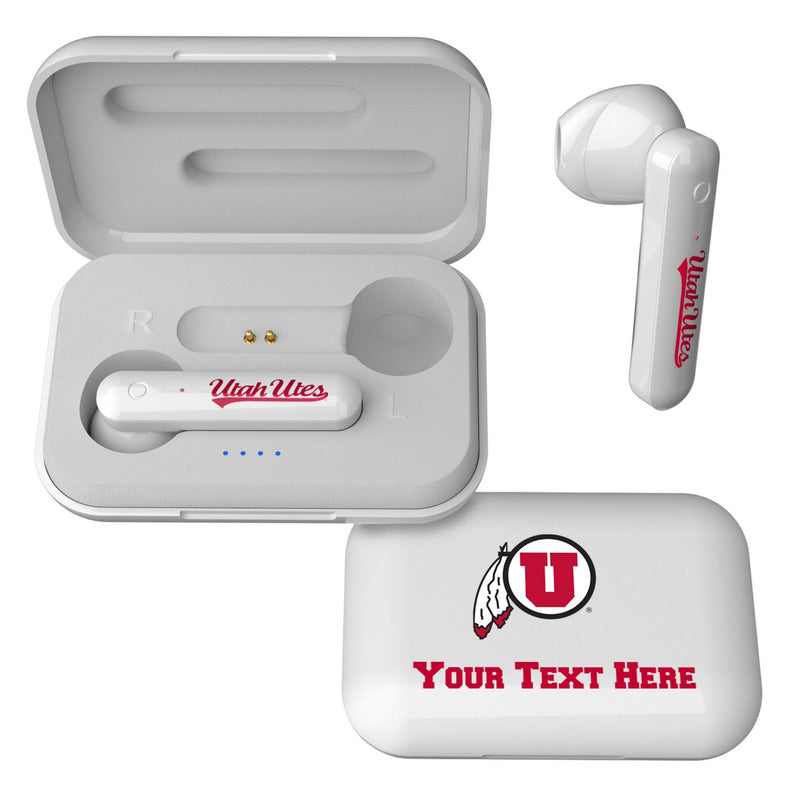 University of Utah Utes Personalized Insignia Wireless TWS Earbuds