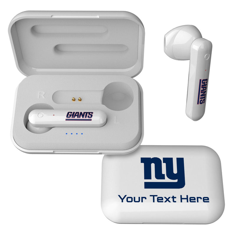 New York Giants Personalized Insignia Wireless TWS Earbuds