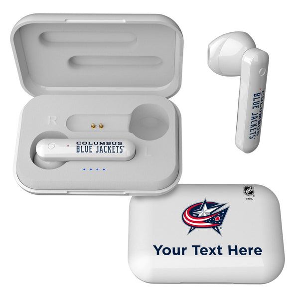 Columbus Blue Jackets Personalized Insignia Wireless TWS Earbuds