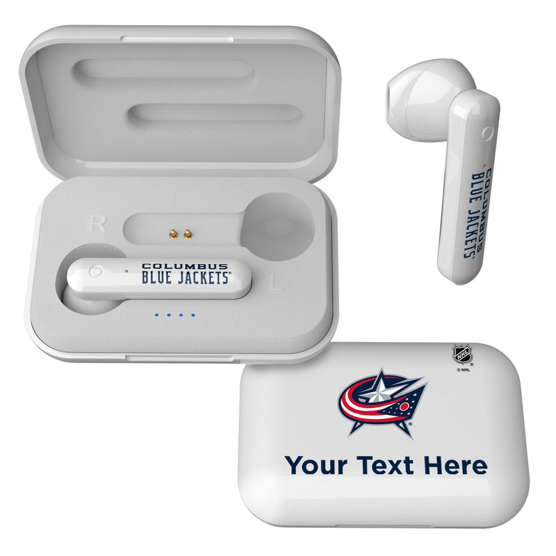 Columbus Blue Jackets Personalized Insignia Wireless TWS Earbuds