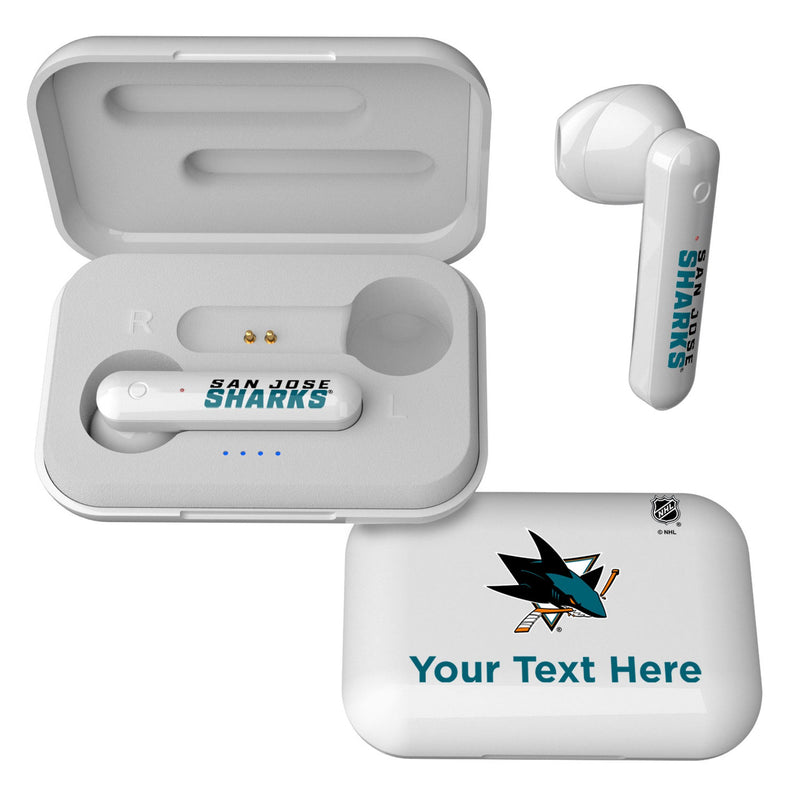 San Jose Sharks Personalized Insignia Wireless TWS Earbuds