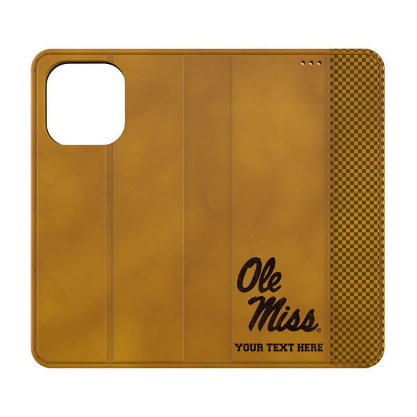 University of Mississippi Rebels Personalized Burn iPhone Folio Phone Case for Apple iPhone