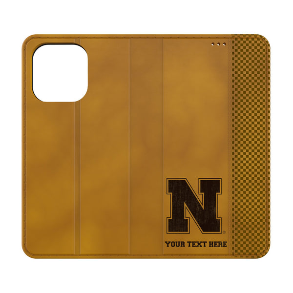 University of Nebraska Huskers Block N Personalized Burn iPhone Folio Phone Case for Apple iPhone