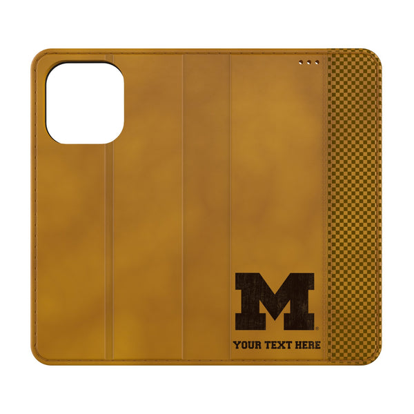 University of Michigan Wolverines Personalized Burn iPhone Folio Phone Case for Apple iPhone