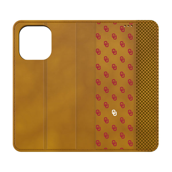 University of Oklahoma Sooners Fashion Pattern iPhone Folio Phone Case for Apple iPhone