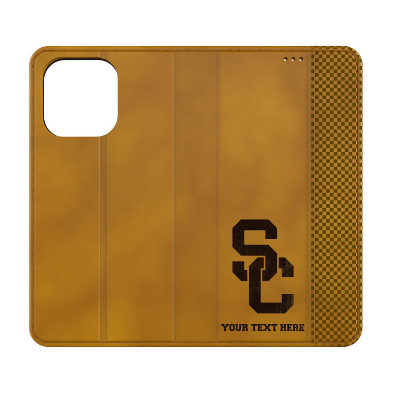 University of Southern California Trojans Personalized Burn iPhone Folio Phone Case for Apple iPhone