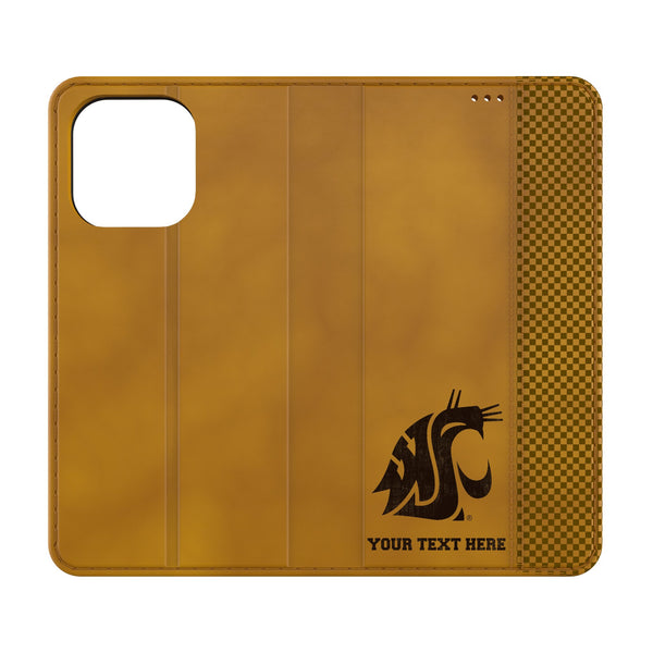Washington State University Cougars Personalized Burn iPhone Folio Phone Case for Apple iPhone