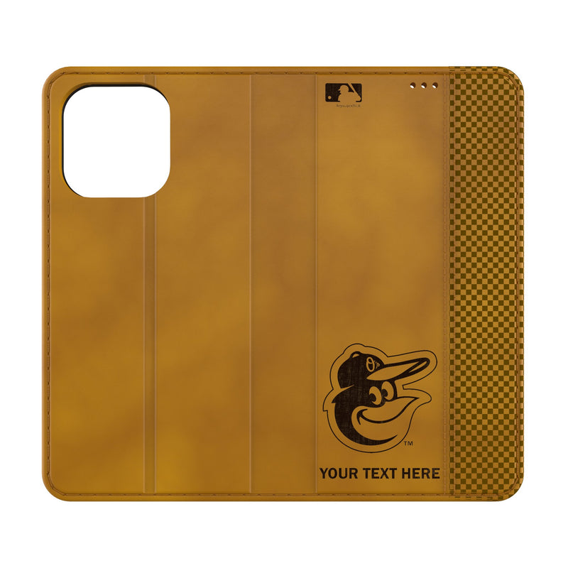Baltimore Orioles Personalized Burn iPhone Folio Phone Case for Apple iPhone