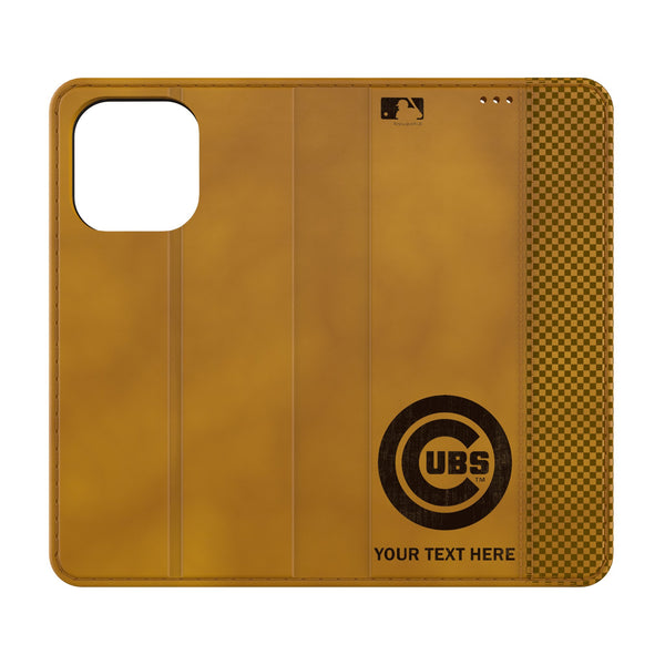 Chicago Cubs Personalized Burn iPhone Folio Phone Case for Apple iPhone