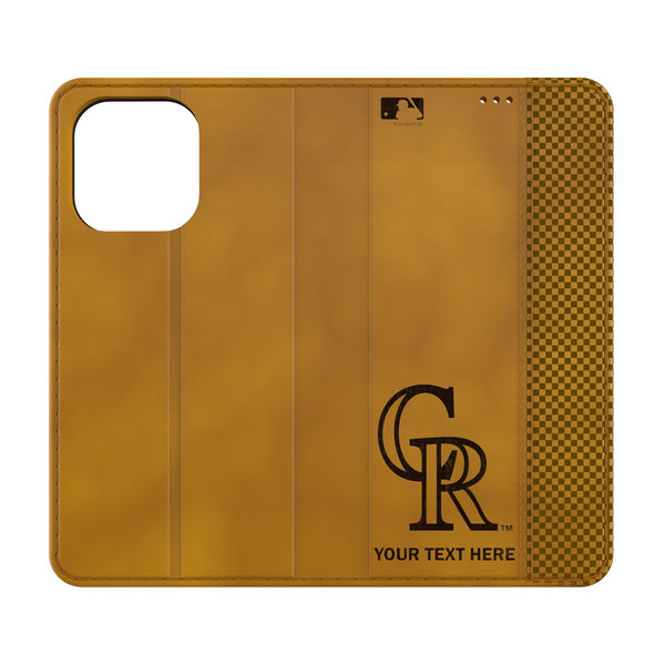 Colorado Rockies Personalized Burn iPhone Folio Phone Case for Apple iPhone