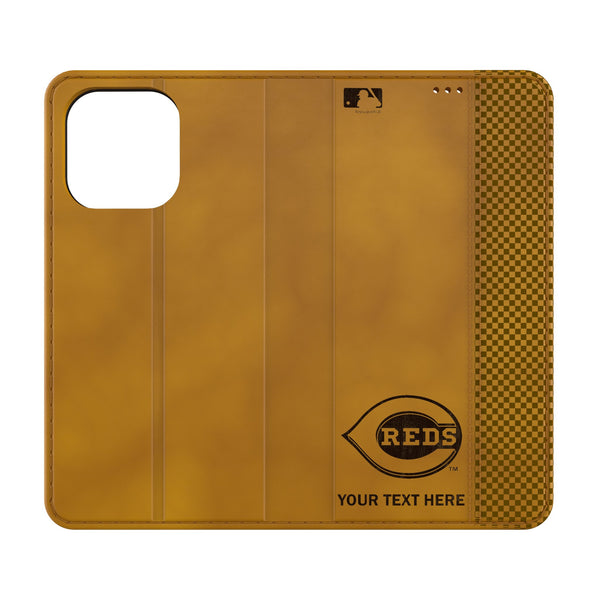 Cincinnati Reds Personalized Burn iPhone Folio Phone Case for Apple iPhone