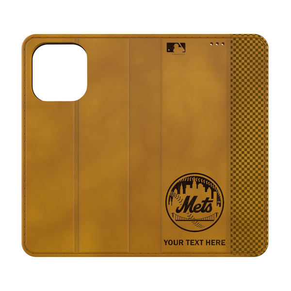 New York Mets Personalized Burn iPhone Folio Phone Case for Apple iPhone