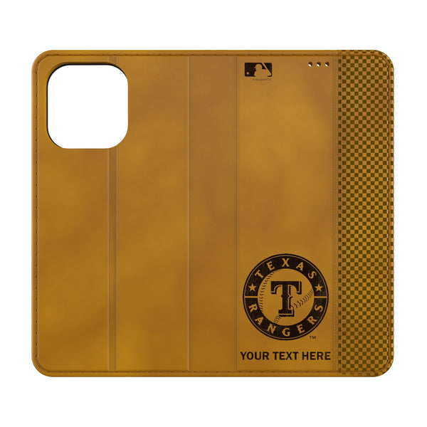 Texas Rangers Personalized Burn iPhone Folio Phone Case for Apple iPhone