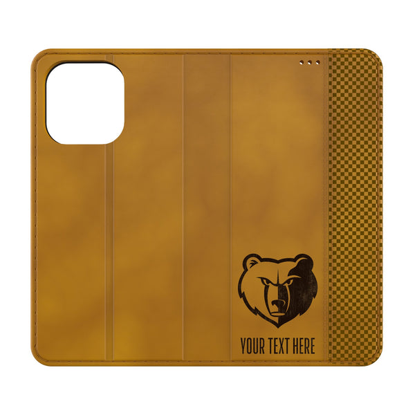 Memphis Grizzlies Personalized Burn iPhone Folio Phone Case for Apple iPhone