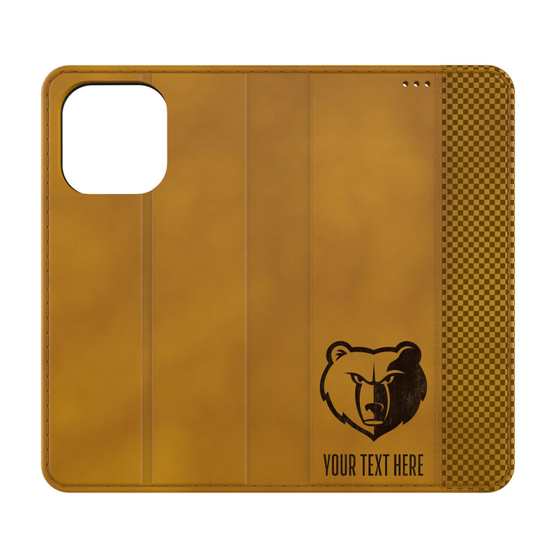 Memphis Grizzlies Personalized Burn iPhone Folio Phone Case for Apple iPhone