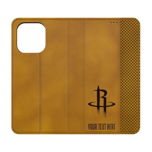 Houston Rockets Personalized Burn iPhone Folio Phone Case for Apple iPhone