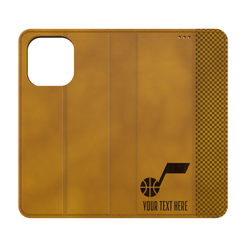 Utah Jazz Personalized Burn iPhone Folio Phone Case for Apple iPhone