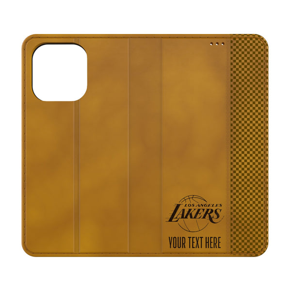 Los Angeles Lakers Personalized Burn iPhone Folio Phone Case for Apple iPhone