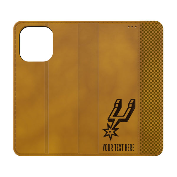 San Antonio Spurs Personalized Burn iPhone Folio Phone Case for Apple iPhone