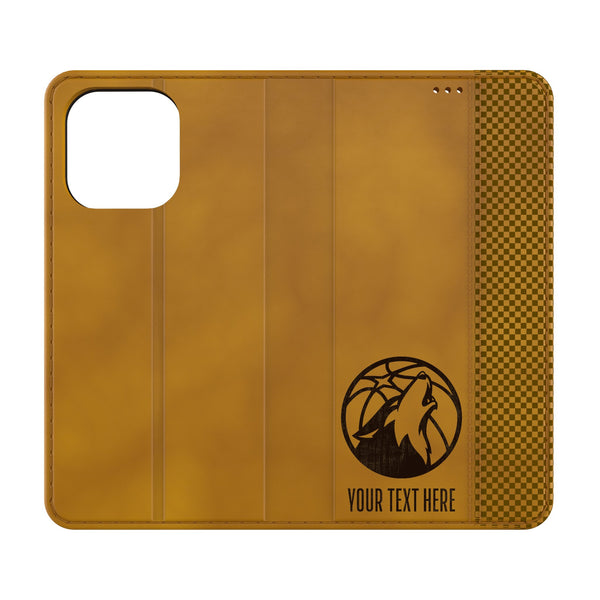 Minnesota Timberwolves Personalized Burn iPhone Folio Phone Case for Apple iPhone