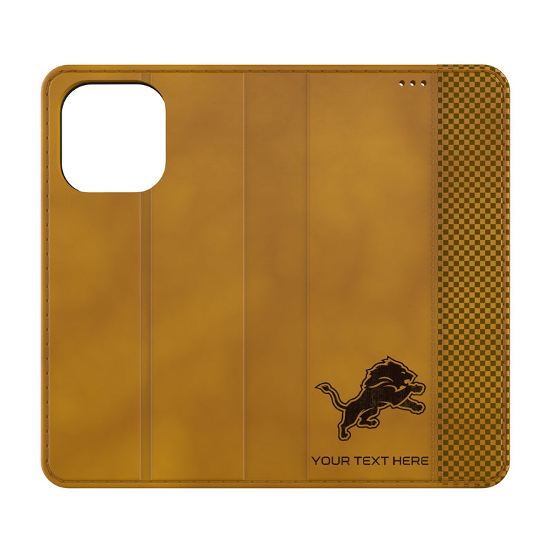 Detroit Lions Personalized Burn iPhone Folio Phone Case for Apple iPhone