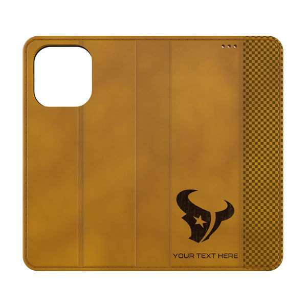 Houston Texans Personalized Burn iPhone Folio Phone Case for Apple iPhone