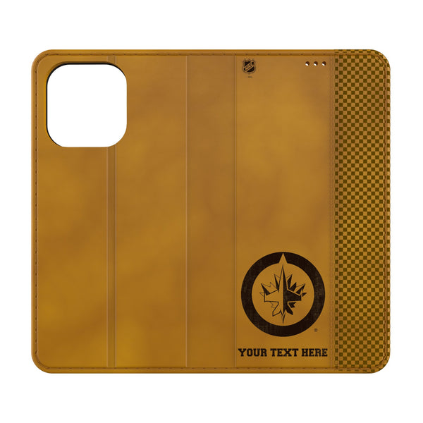 Winnipeg Jets Personalized Burn iPhone Folio Phone Case for Apple iPhone