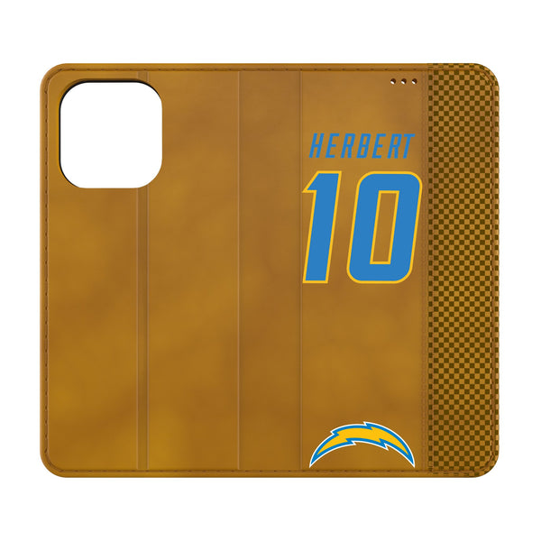 Justin Herbert Los Angeles Chargers 10 Game Tactic iPhone Folio Phone Case for Apple iPhone