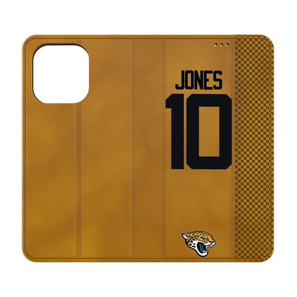 Mac Jones Jacksonville Jaguars 10 Game Tactic iPhone Folio Phone Case for Apple iPhone