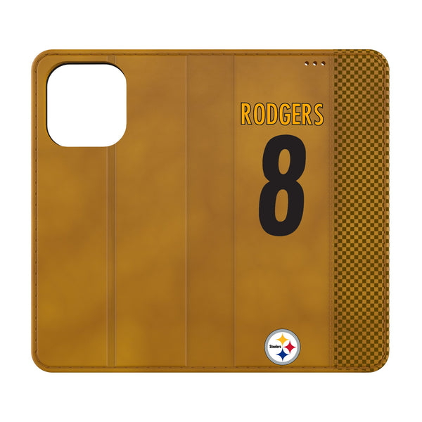 Aaron Rodgers Pittsburgh Steelers 8 Game Tactic iPhone Folio Phone Case for Apple iPhone