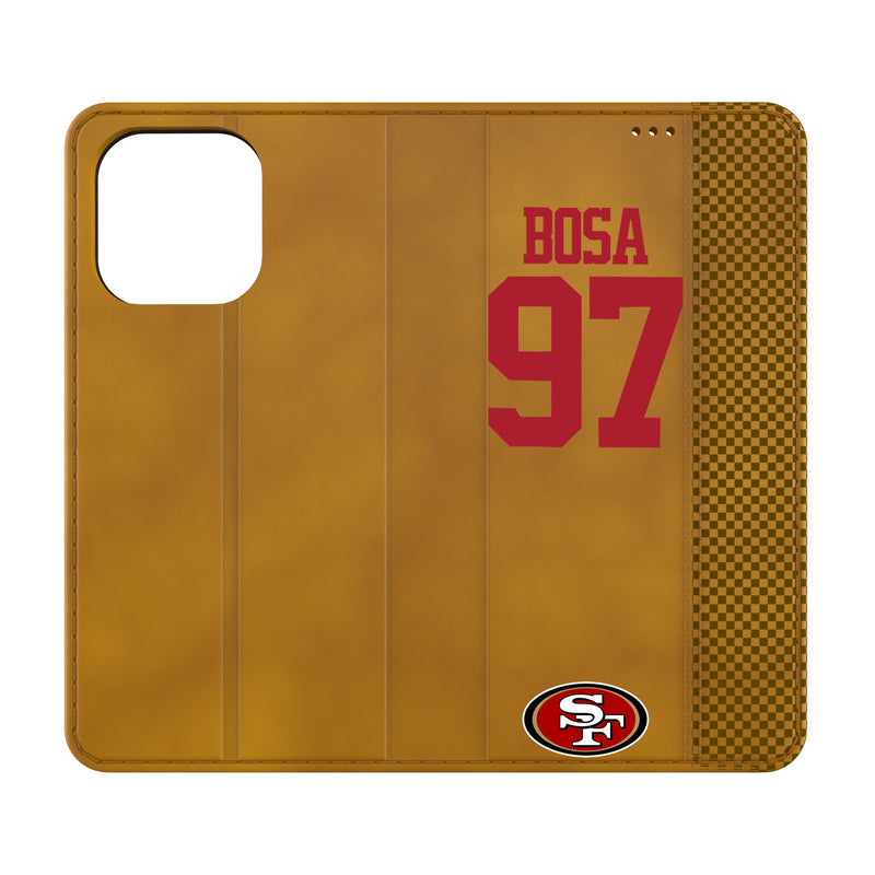 Nick Bosa San Francisco 49ers 97 Game Tactic iPhone Folio Phone Case for Apple iPhone