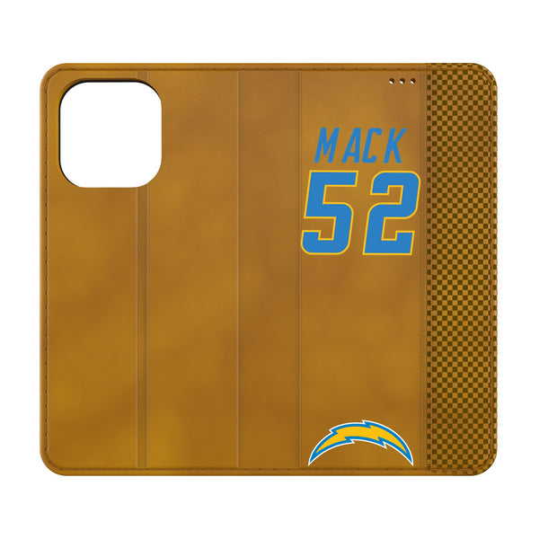 Khalil Mack Los Angeles Chargers 52 Game Tactic iPhone Folio Phone Case for Apple iPhone