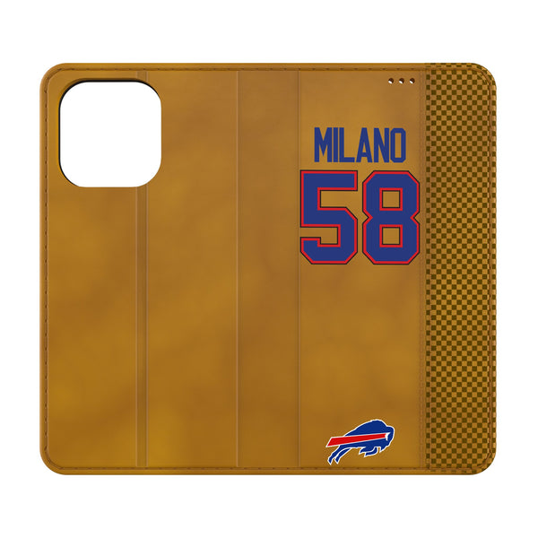 Matt Milano Buffalo Bills 58 Game Tactic iPhone Folio Phone Case for Apple iPhone