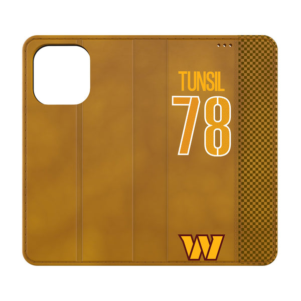 Laremy Tunsil Washington Commanders 78 Game Tactic iPhone Folio Phone Case for Apple iPhone