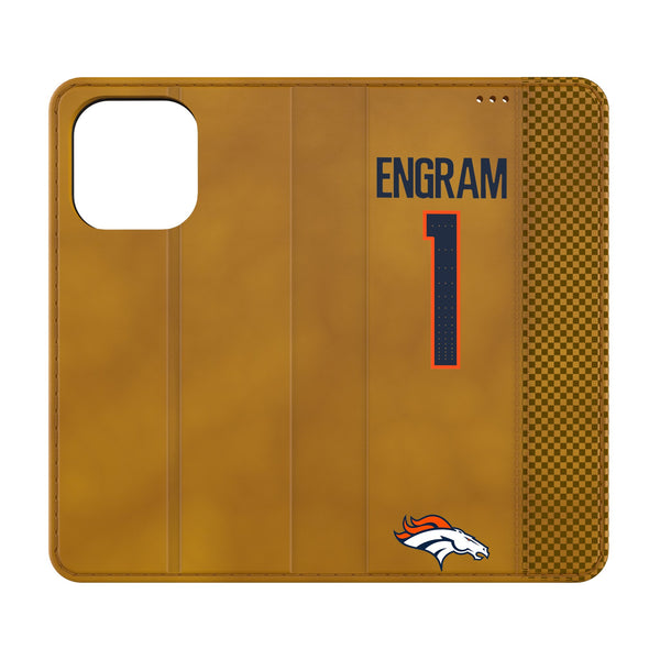 Evan Engram Denver Broncos 1 Game Tactic iPhone Folio Phone Case for Apple iPhone