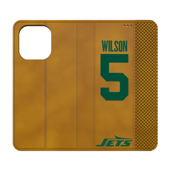 Garrett Wilson New York Jets 5 Game Tactic iPhone Folio Phone Case for Apple iPhone