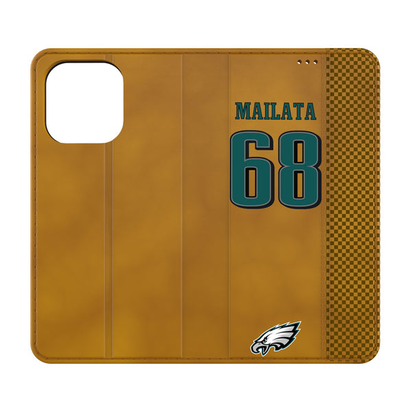 Jordan Mailata Philadelphia Eagles 68 Game Tactic iPhone Folio Phone Case for Apple iPhone