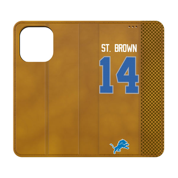 Amon-Ra St. Brown Detroit Lions 14 Ready iPhone Folio Phone Case