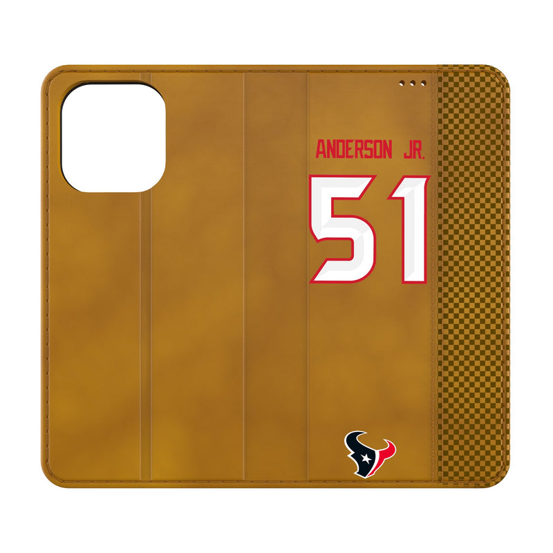 Will Anderson Jr. Houston Texans 51 Ready iPhone Folio Phone Case