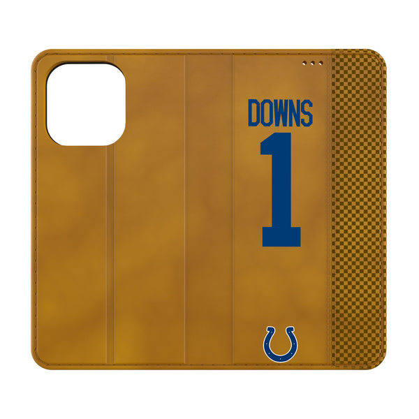Josh Downs Indianapolis Colts 1 Game Tactic iPhone Folio Phone Case for Apple iPhone