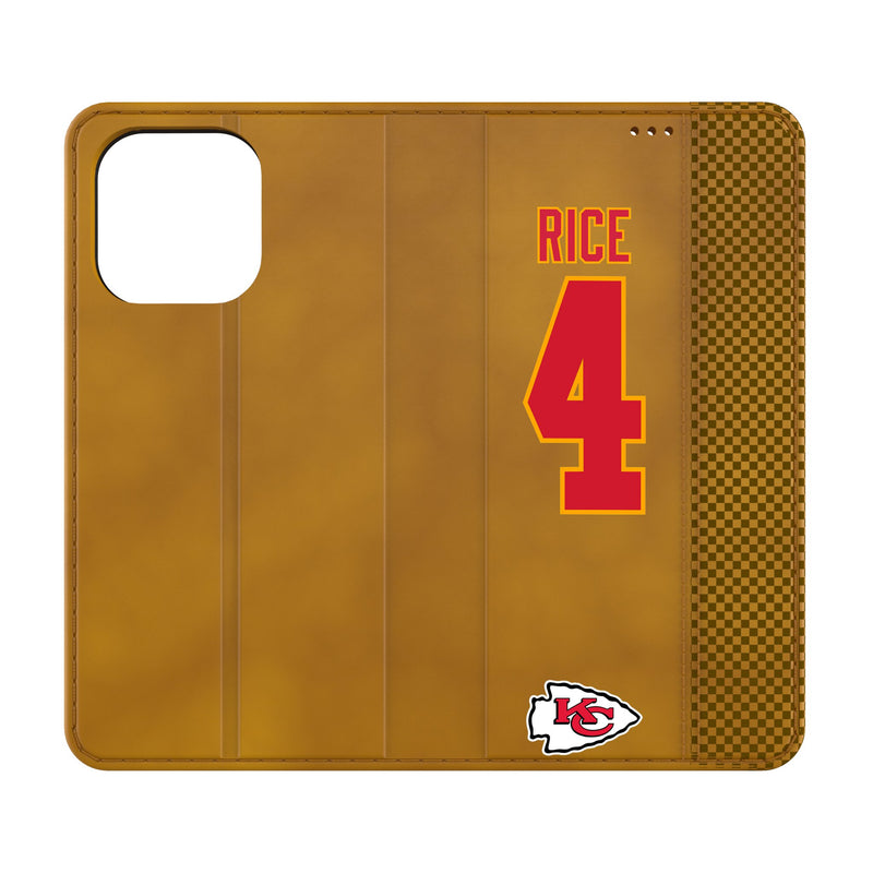 Rashee Rice Kansas City Chiefs 4 Game Tactic iPhone Folio Phone Case for Apple iPhone