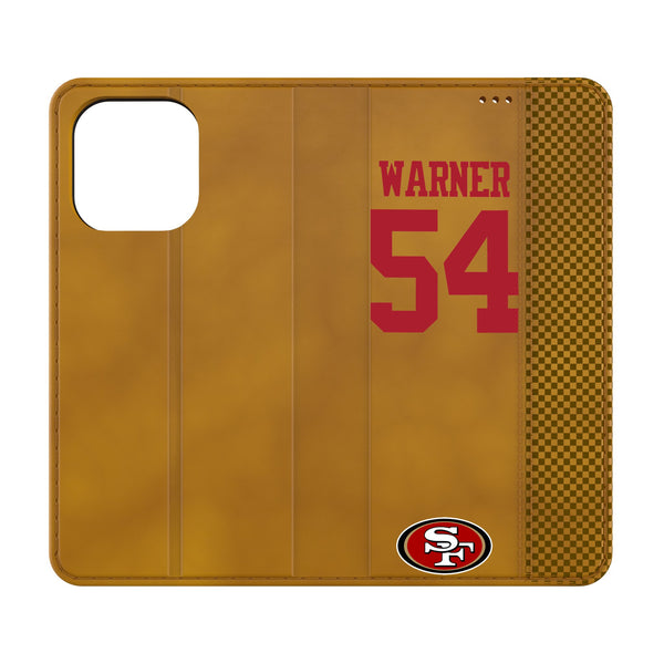 Fred Warner San Francisco 49ers 54 Game Tactic iPhone Folio Phone Case for Apple iPhone