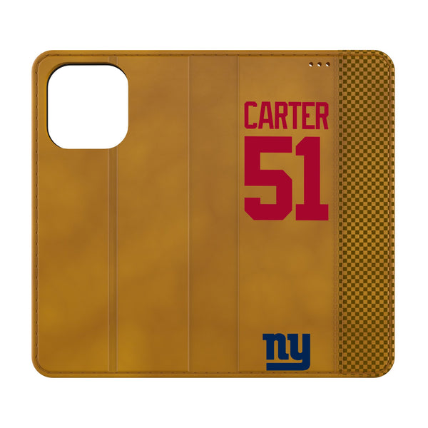 Abdul Carter New York Giants 51 Game Tactic iPhone Folio Phone Case for Apple iPhone