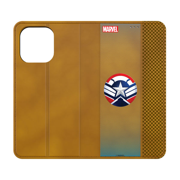 Marvel Avengers Sam Wilson Captain America Grid iPhone Folio Phone Case for Apple iPhone