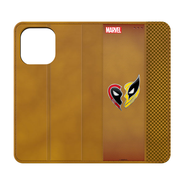 Marvel Deadpool Wolverine Grid iPhone Folio Phone Case for Apple iPhone