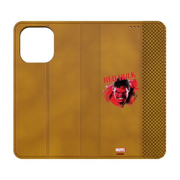 Marvel Avengers Red Hulk Badge iPhone Folio Phone Case for Apple iPhone