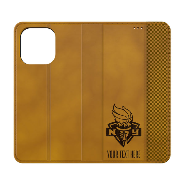 New York Liberty Personalized Burn iPhone Folio Phone Case for Apple iPhone