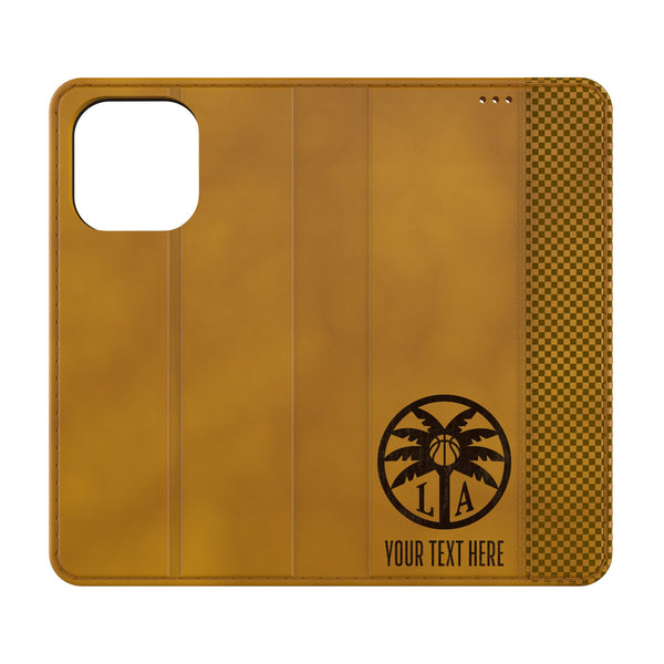 Los Angeles Sparks Personalized Burn iPhone Folio Phone Case for Apple iPhone
