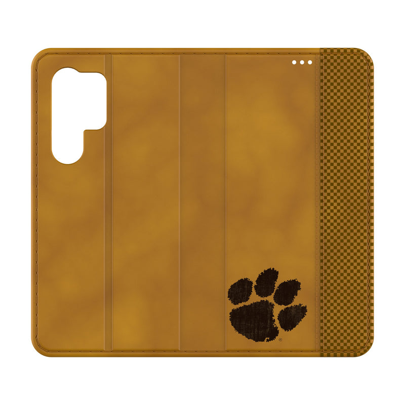 Clemson University Tigers Burn Galaxy Folio Phone Case for Samsung Galaxy